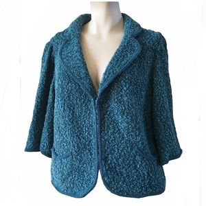 Vintage Sandro Sportswear Nubby Wool Blend Jacket,